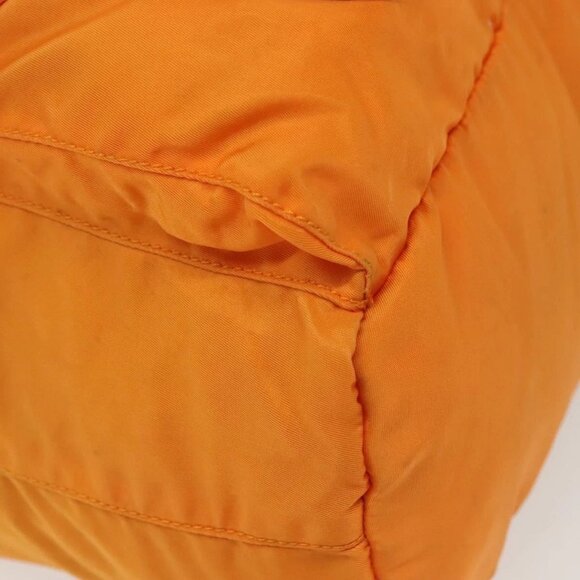 PRADA Backpack Nylon Orange Silver Auth 140110 - Picture 3 of 16